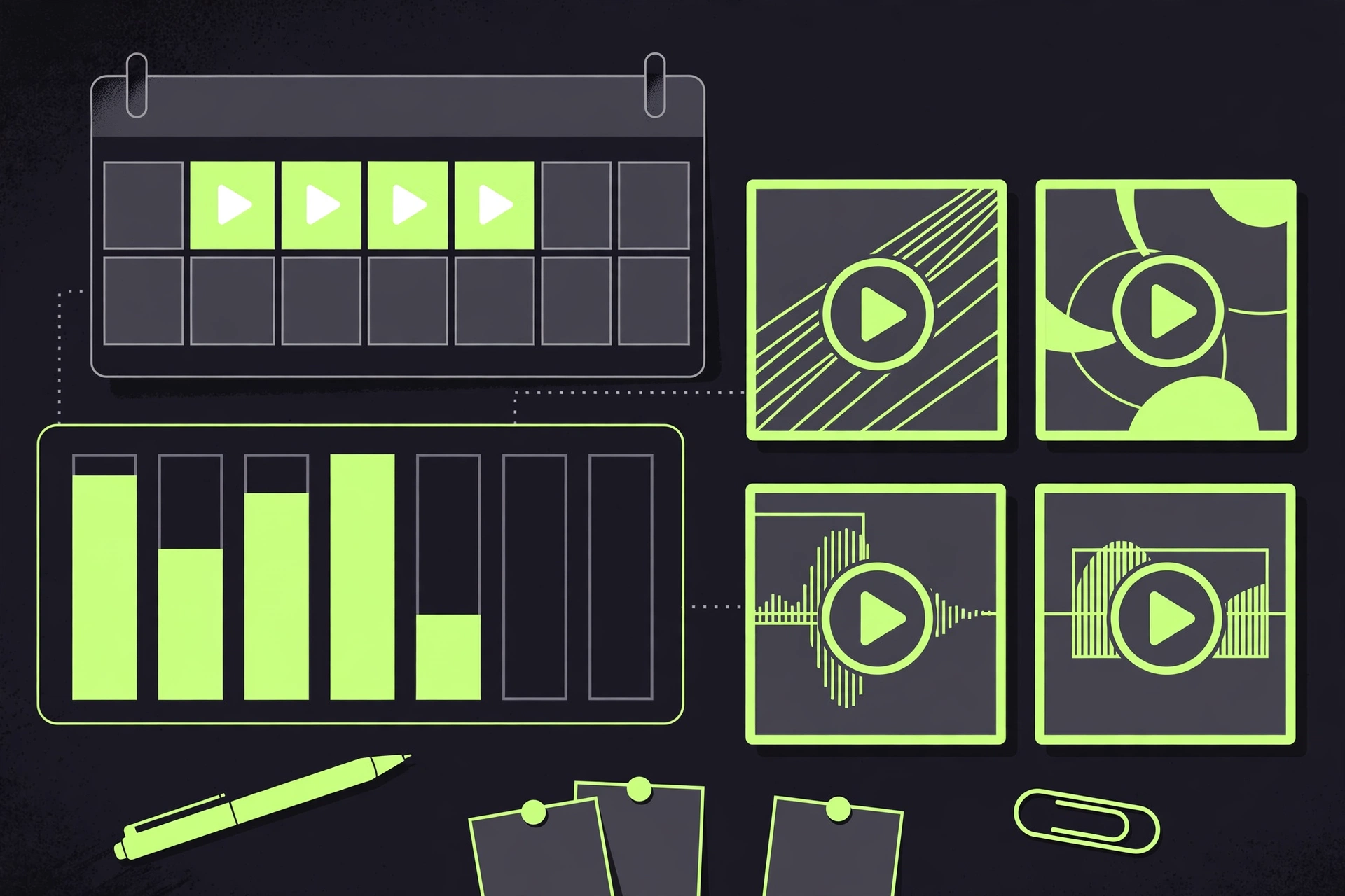 How many videos per week for a YouTube automation channel — weekly upload calendar